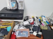 Zestaw GSM części  akcesoria drukarki  #1 telefony około 15KG 