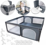 KOJEC SZARY DLA DZIECI PLAC ZABAW MODUŁOWY SUCHY BASEN Z PODŁOGĄ 150X180CM