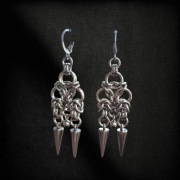 Ręcznie robione kolczyki z kolcami stal chirurgiczna Gothic Unisex