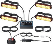 LAMPY OSTRZEGAWCZE STROBOSKOP POMOC LAWETA LED 4szt