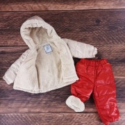 Kombinezon zimowy komplet ciepła kurtka 68 74 80