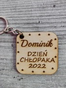 Breloczek kwadratowy dzień chłopaka prezent grawer