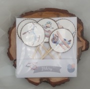 Pikery ozdoba do ciast urodziny chłopca samoloty 