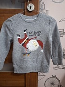 Bluza świąteczna mikołajki 122 cm chłopięca