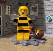 Minifigurka LEGO COL10-7 COL151 Bumblebee Girl, Pszczoła, Seria 10