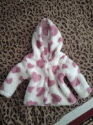 Kurtka polarowa ciepła bluza z kapturem 9-12 m-cy