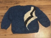 Starannie wykonany vintage sweter z lat 80 uniwersalny