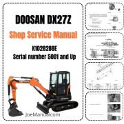 Doosan DX27Z Shop Service Manual Instrukcja naprawcza serwisowa