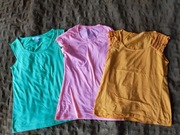 3 damskie t-shirty r. S