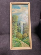 Pejzaż górski. Olej na tekturze. 