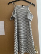 H&M sukienka w biało-czarne paski