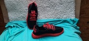 Męskie czarno-czerwone buty sportowe r. 41, lekkie i wygodne, nowe