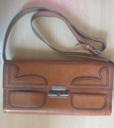 torebka damska retro vintage oldschool PRL skóra 