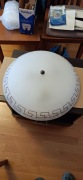 Plafoniera 50cm szkło motyw grecki 