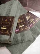 Luksusowy ręcznik kąpielowy 50x100 zielony bawełna czesana 