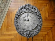 ZEGAR WISZĄCY ZDOBIONY "PRESLES JAK", NIEMIECKI DO NAPRAWY