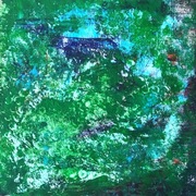 Obraz ręcznie malowany, akwarela na płótnie 25x25