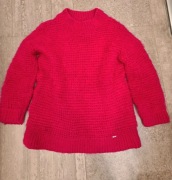 Sweterek amarantus z wełną i moherem roz. 46/48