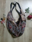 Duża, pojemna torebka-worek,Delice Valley,dużo zlota!CUDO boho,hippie,folk 
