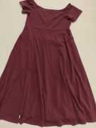 SHEIN Curve piękna długa bordowa sukienka rozcięcie na nodze 3XL/46