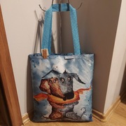 PSI KUMPLE - PSY NIEROZŁĄCZNE - nowa torba zakupowa -rękodzieło handmade