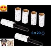 Rolki do czyszczenia ubrań z włosów sierści- 6 szt
