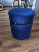 Podnóżek pufa do fotela niebieska