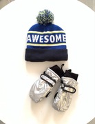 COOL CLUB Narciarskie 104/110/116 RĘKAWICZKI + CZAPKA Zimowa Jak NOWE 