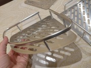 Półki łazienkowe narożne aluminiowe 3 szt