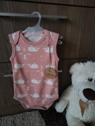 Body dziewczęce rozmiar 3-6m bawełna organiczna