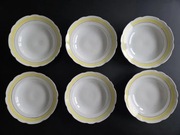 Talerz głęboki do zupy 6 szt Ćmielów żółty