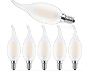 6 sztuk ProCrus Ściemnialna Żarówka Świeca C35 E14 4W LED Mat, 2700K