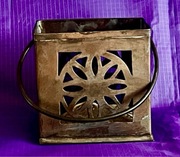 Latarnia Dekoracyjna lampion metalowy ładny stan