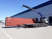 Transport samochodami winda HDS doczepianym widlak