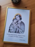 Plakat św. Józefa z cytatem