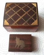 Szkatułki drewniane :duża i mała  2 szt.