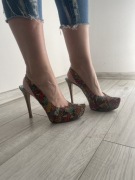 Kolorowe obcasy na lato pyton Gianmarco Lorenzi 