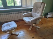 Fotel masujący z podnóżkiem  4 programy masażu