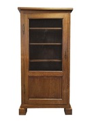 Witryna drewniana / biblioteczka z siatką vintage