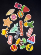 Naklejki śmieszne / świąteczne / kotki – gotowe do użycia, wodoodporne