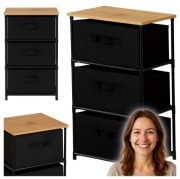 Regał Gotel 40cm x 68cm x 30cm CZARNY