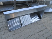 OKAP GASTRONOMICZNY TRAPEZOWY Z FILTRAMI TURBINĄ 150/70/40