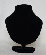 Ekspozytor na biżuterię popiersie welur 18 cm czarny
