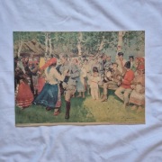 Stary obraz obraz na papierze druk ułani wojsko II RP 