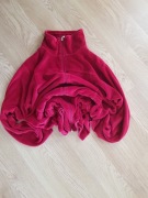 Bordowa ciepła bluza welurowa zapinana na zamek L/40