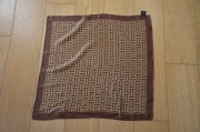 brązowa chusta /apaszka estee lauder 100% silk jedwab