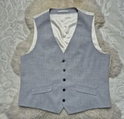 Kamizelka garniturowa M Szara Jasna Nowy Burton Menswear London
