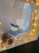 Świąteczne półki z lampkami LED - Prezent na święta Stroik Dekoracje