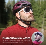 Sportowe Okulary Rowerowe Fotochrom SCVCN SC-X62 32g CE Białe Nowe