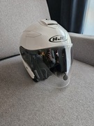 Kask otwarty HJC IS-33II XXL biały + zestaw bluetooth SENA